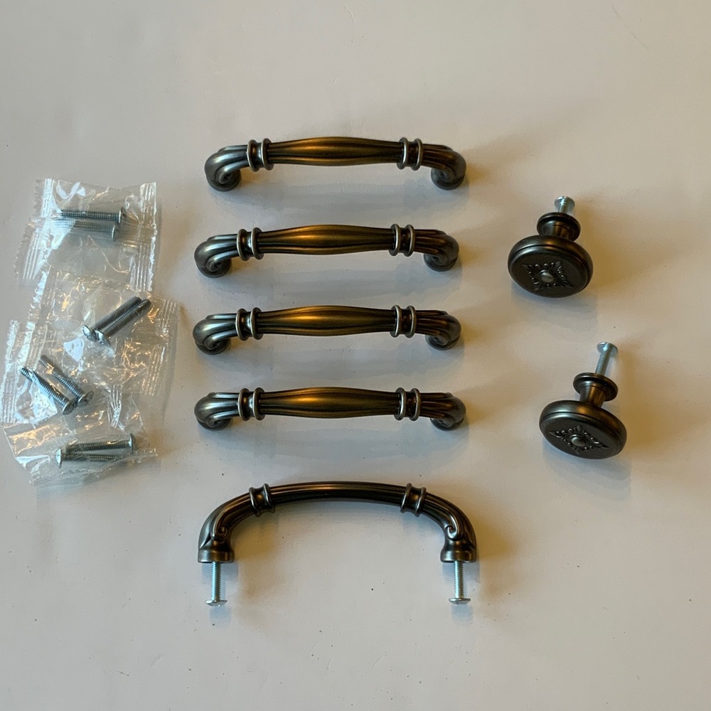 Antique Pewter Baroque Knobs and Pulls Hardware